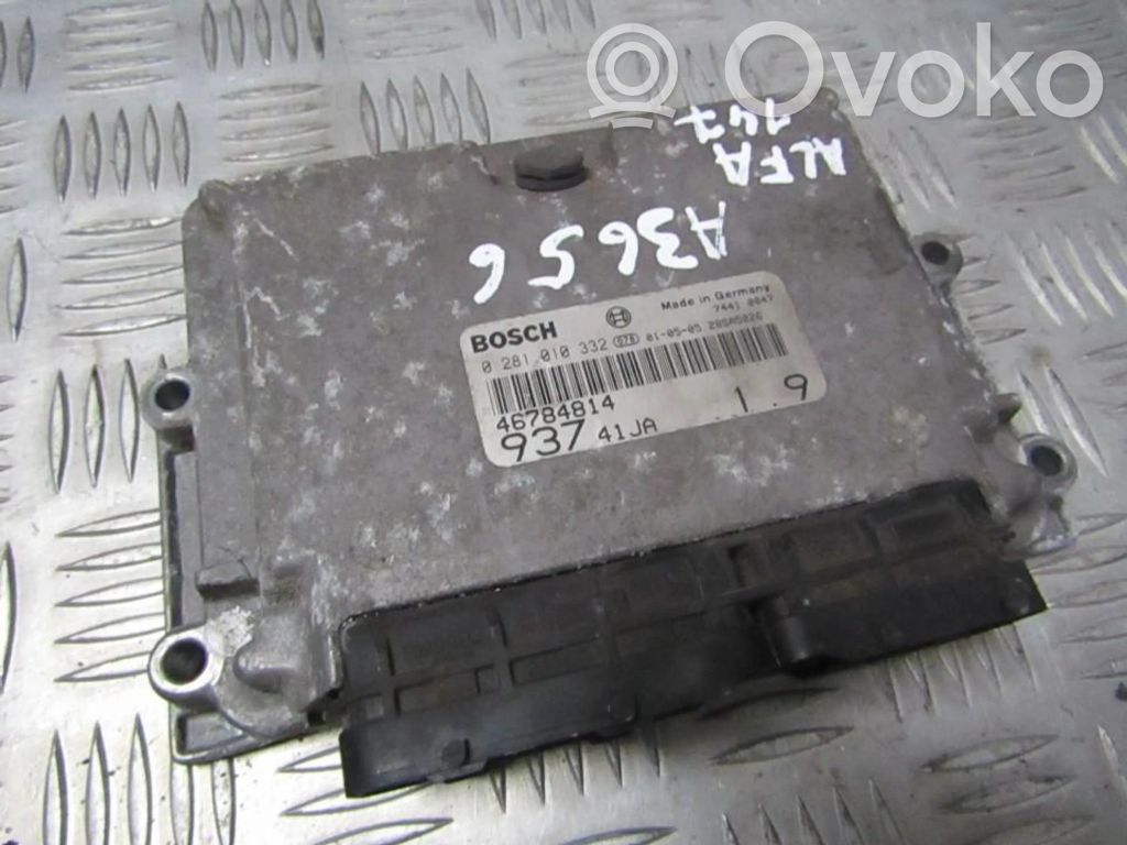 Engine control unit/module   0281010332,46784814,0281010332,28SA5026,46784814,93741JA
