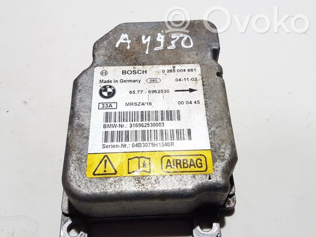 Sterownik / Moduł Airbag   0285001681,65776962530,0285001681,65776962530