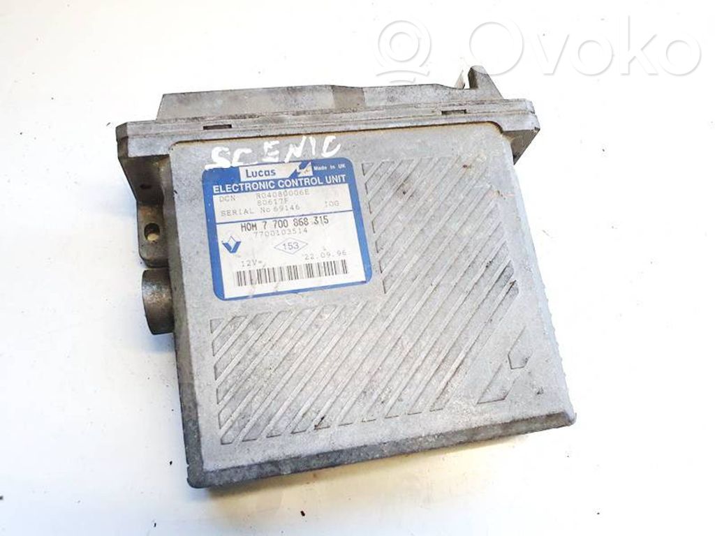 Unidad de control/módulo del motor   7700868315,7700103514,7700103514,7700868315,R04080006E