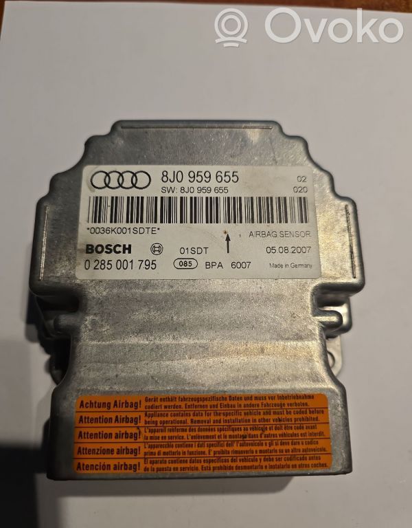 Unidad de control/módulo del Airbag   8J0959655,0036K001SDTE,01SDT,0285001795,6007,8J0959655
