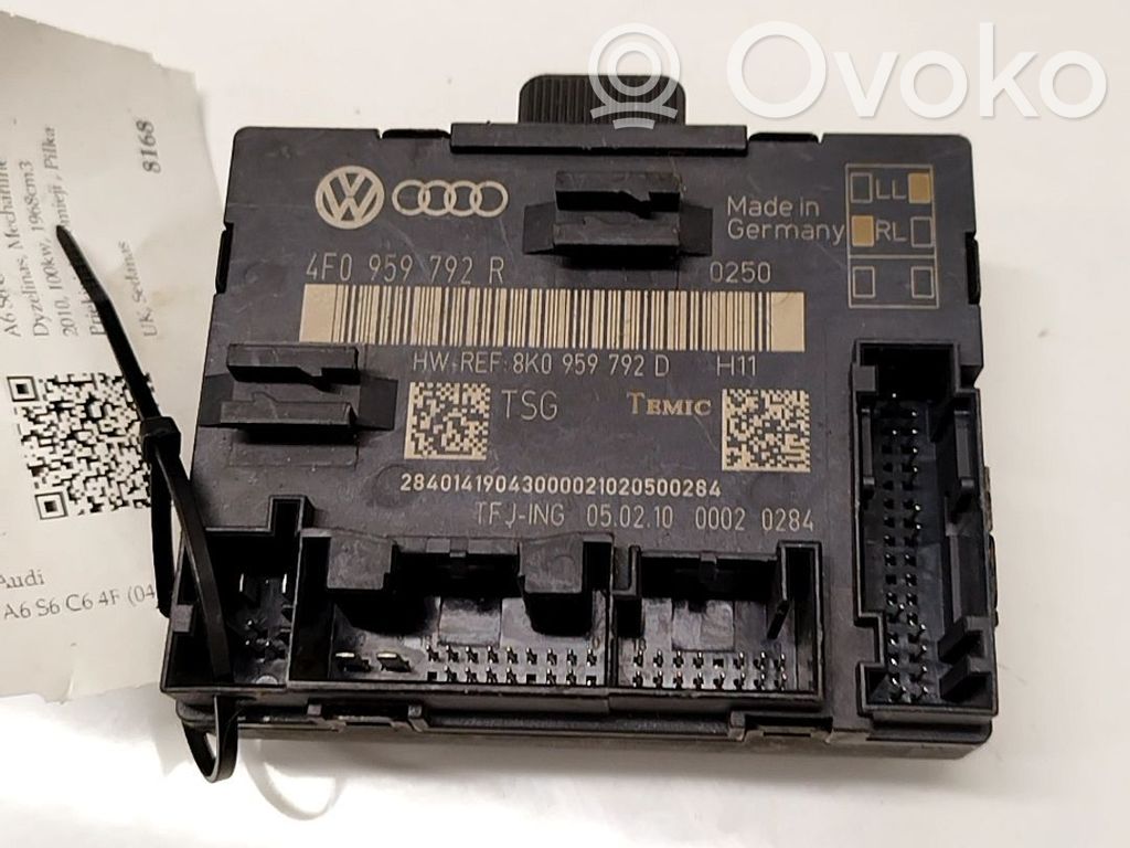 Unidad de control/módulo de la puerta   8K0959792D,8K0959792D,4F0959792,4F0959792R,8K0959792D,8K0959792H