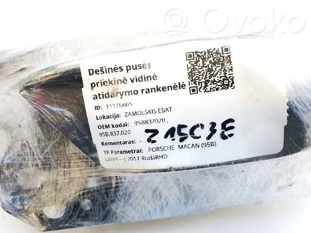 Manecilla interna puerta delantera   95B837020,95B837020,95B837020