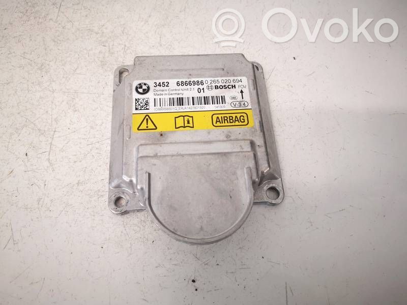 BMW 5 F10 F11 Unitate/modul de comandă airbaguri 