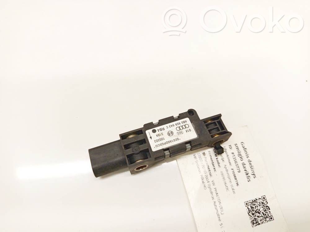 Audi A6 S6 C5 4B Airbagsensor Crashsensor Drucksensor 