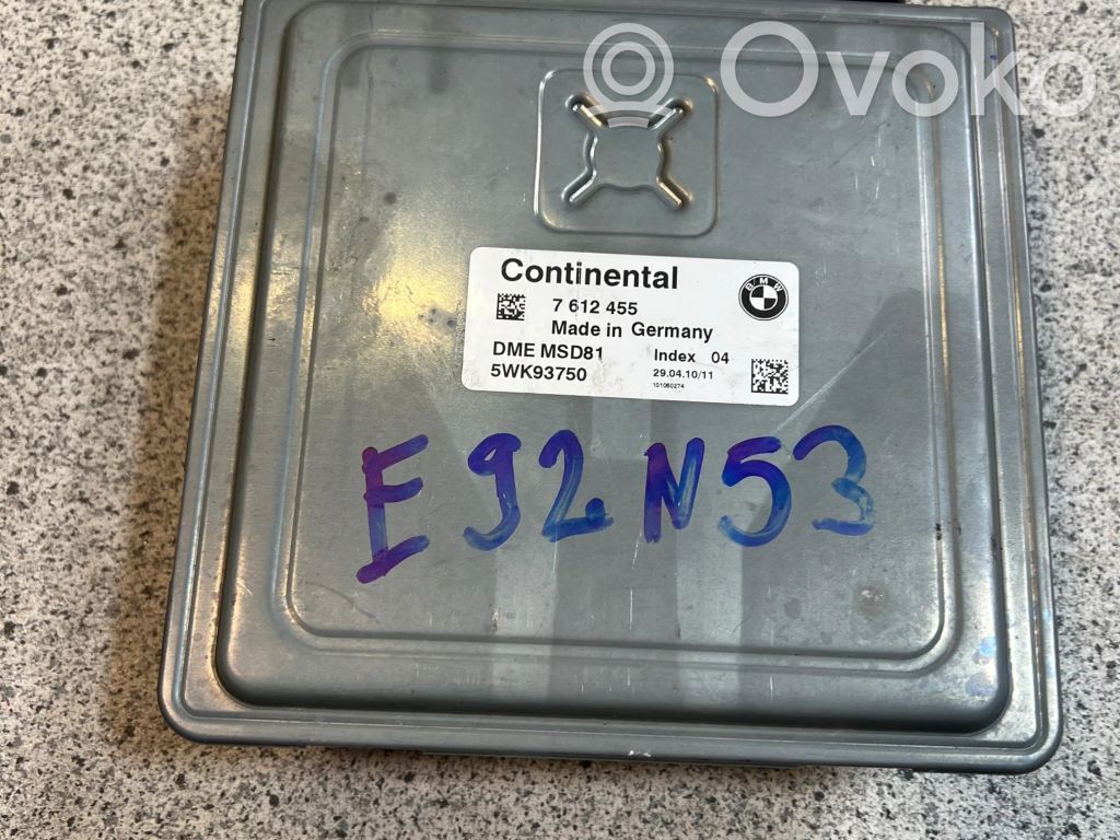 BMW 5 E60 E61 Unité de commande, module ECU de moteur 