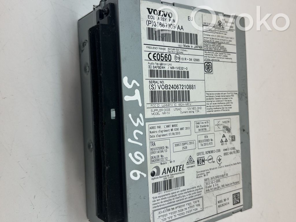 Volvo XC60 Panel / Radioodtwarzacz CD/DVD/GPS 