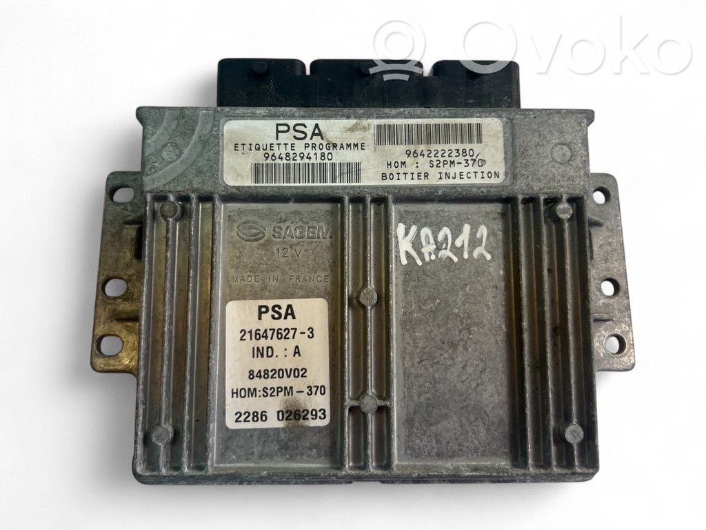 Engine control unit/module ECU   9648294180,9642222380