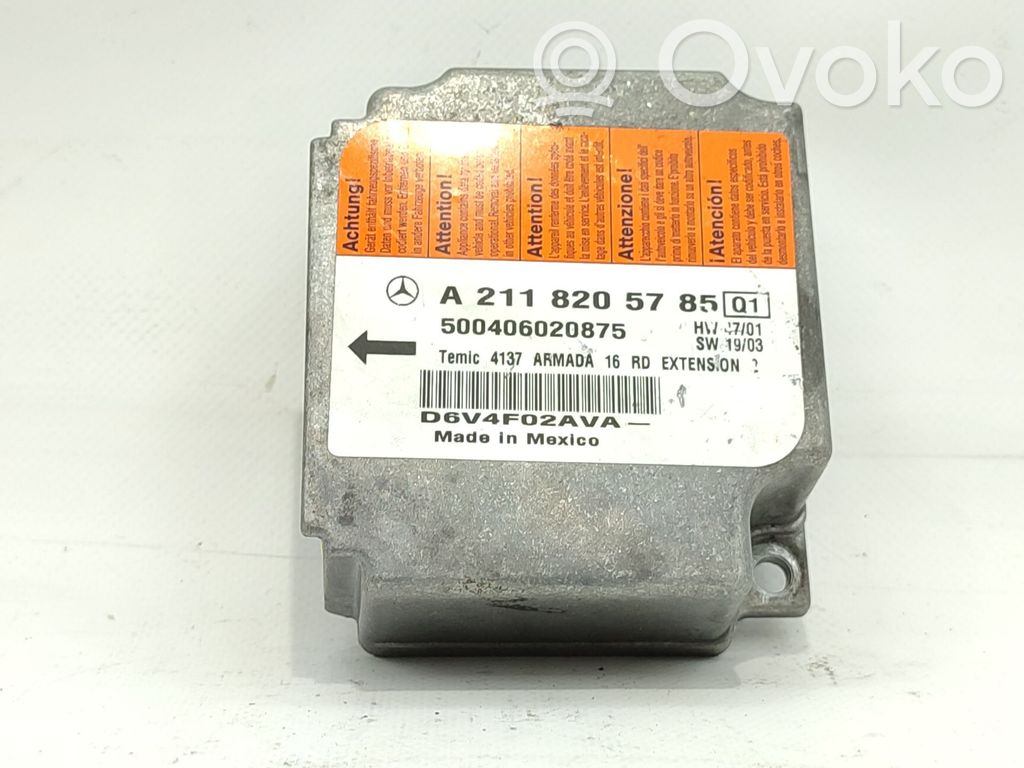 Mercedes-Benz E W211 Module de contrôle airbag