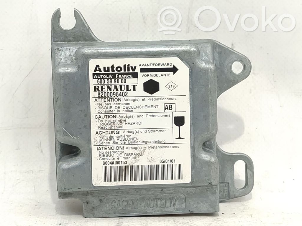 Renault Kangoo I Module de contrôle airbag
