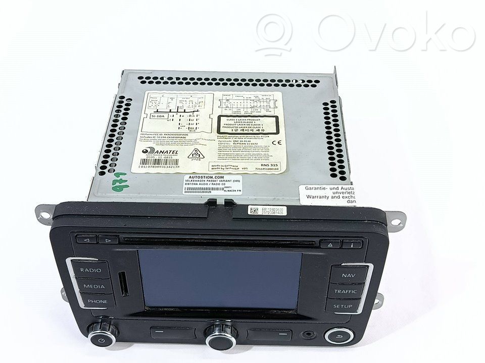 Volkswagen PASSAT B7 Panel / Radioodtwarzacz CD/DVD/GPS 