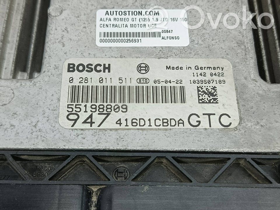 Alfa Romeo GT Engine control unit/module 