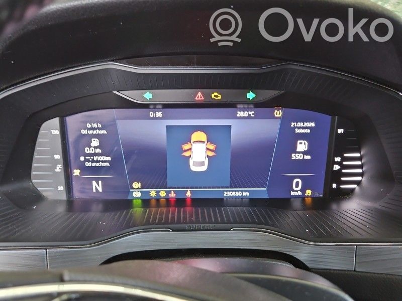 Skoda Superb B8 (3V) Compteur de vitesse tableau de bord