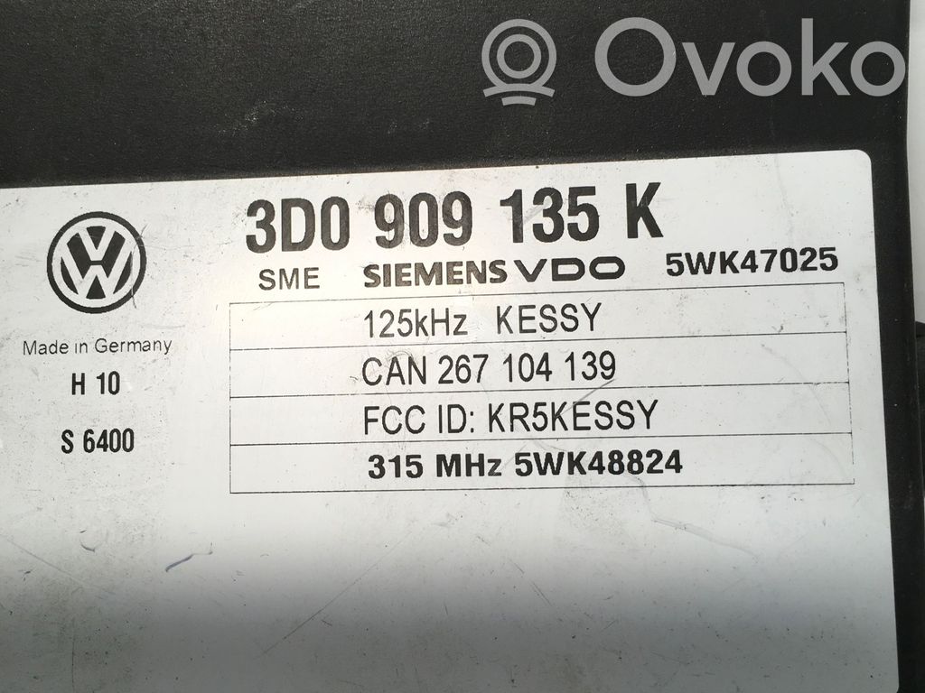 Volkswagen Touareg I Keyless (KESSY) go control unit/module 