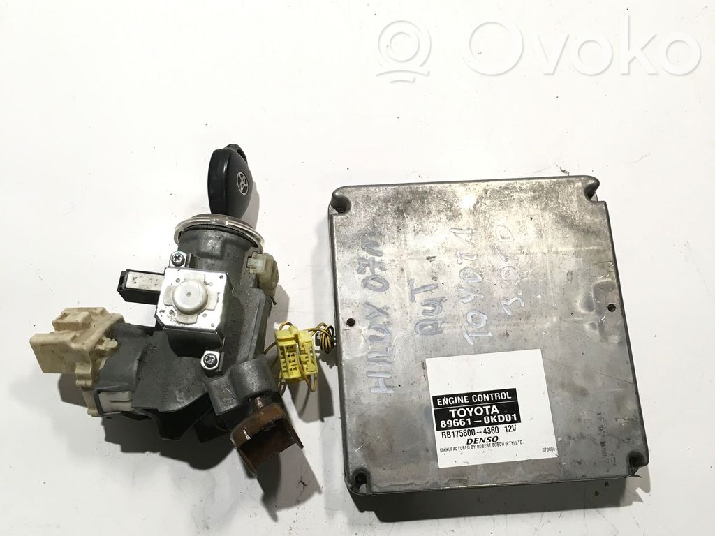 Toyota Hilux (AN10, AN20, AN30) Kit centralina motore ECU e serratura 