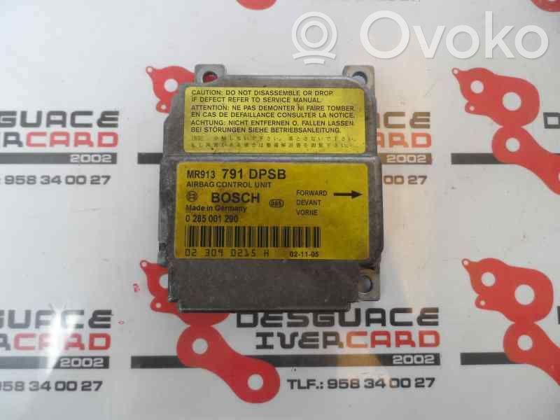 Unidad de control/módulo del Airbag   0285001290