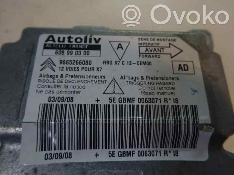 Unitate/modul de comandă airbaguri   9665266080