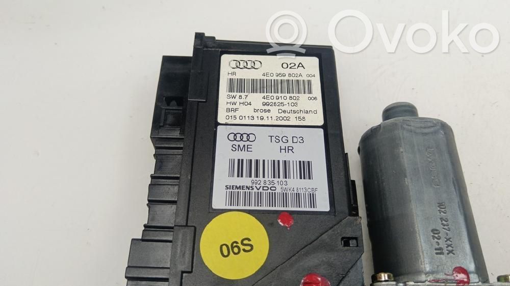 Audi A8 S8 D3 4E Motor macara geam ușă spate