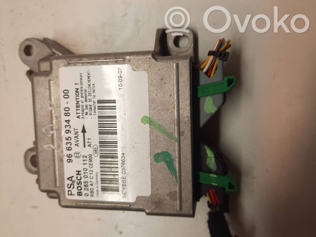 Peugeot 207 Airbag control unit/module 