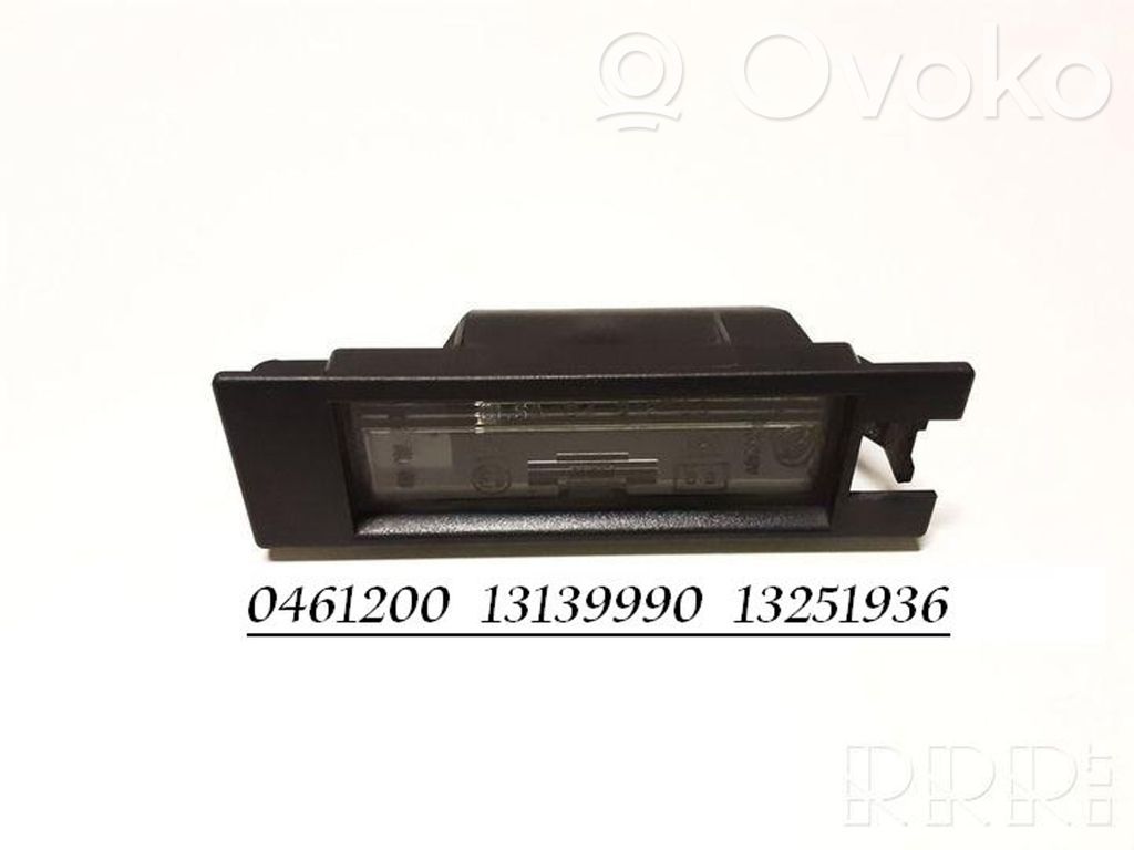 Éclairage de plaque d'immatriculation   0461200,13139990,13251936