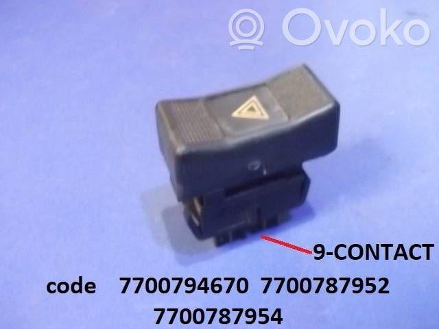 Hazard light switch   7700794670,7700787952,7700787954