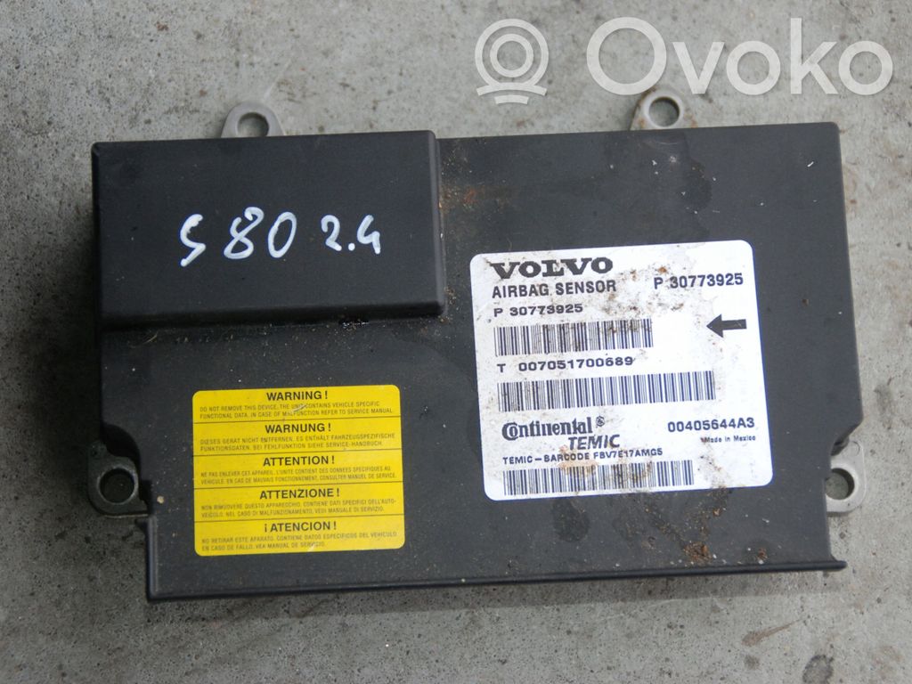 Volvo S80 Sterownik / Moduł Airbag 