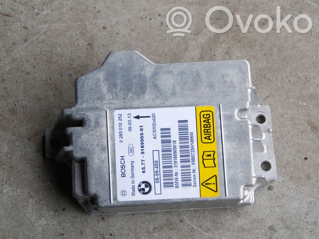 BMW X6 E71 Module de contrôle airbag 