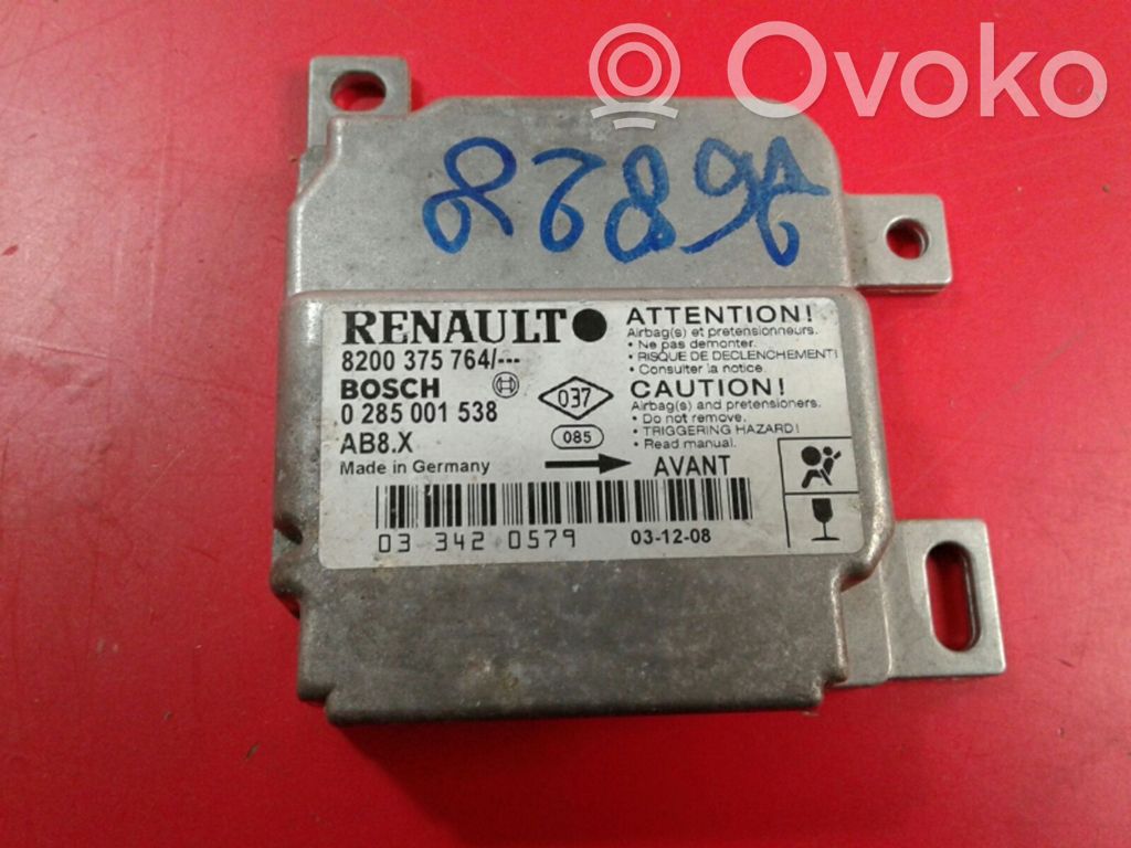 Renault Clio II Oro pagalvių valdymo blokas 