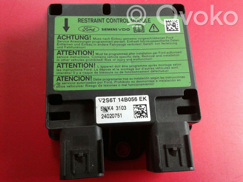 Airbag control unit/module   2S6T,14B056,587,5WK43103,EK