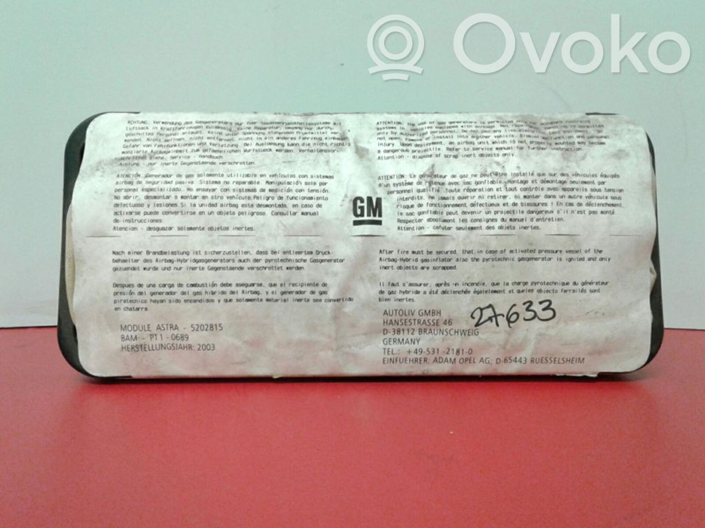 Opel Astra G Passenger airbag 