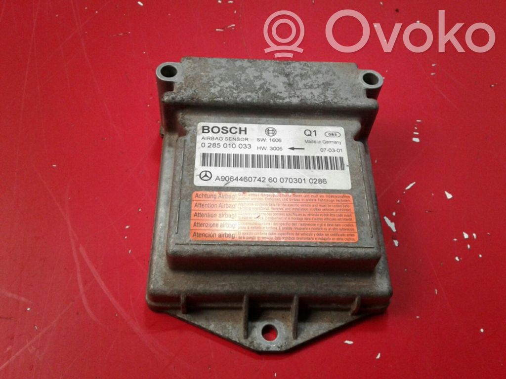 Mercedes-Benz Vito Viano W639 Gaisa spilvenu vadības bloks 