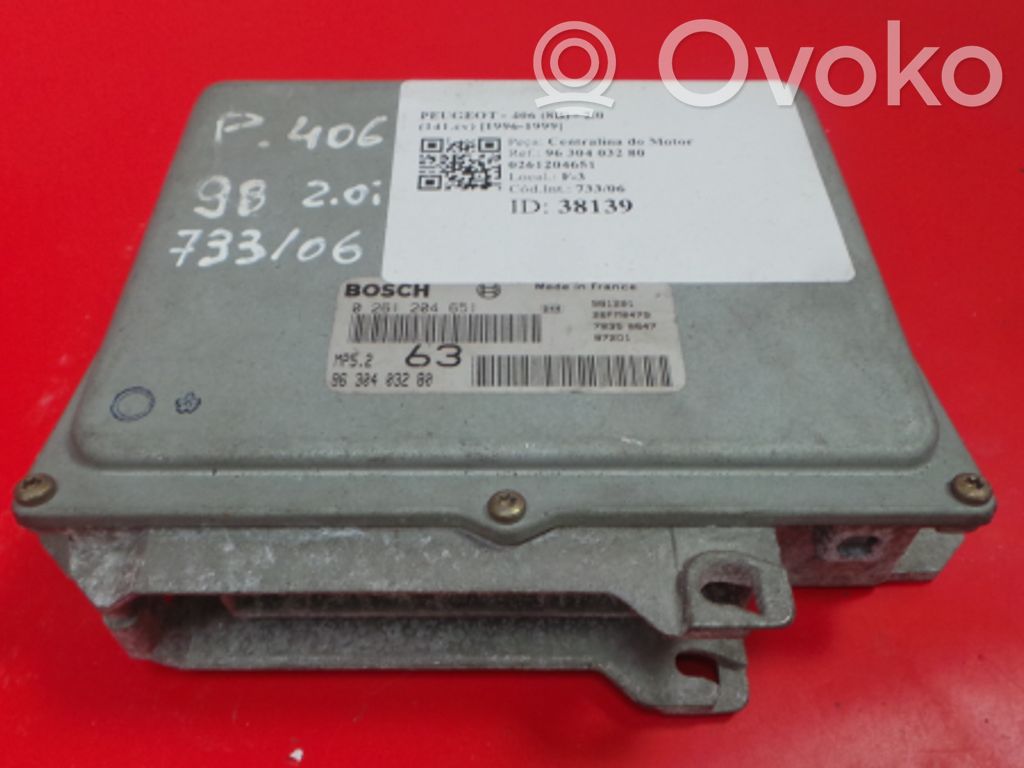Engine control unit/module   RGY,XU10J2TE,0261204651,38139,733,9630403280,BOSCH