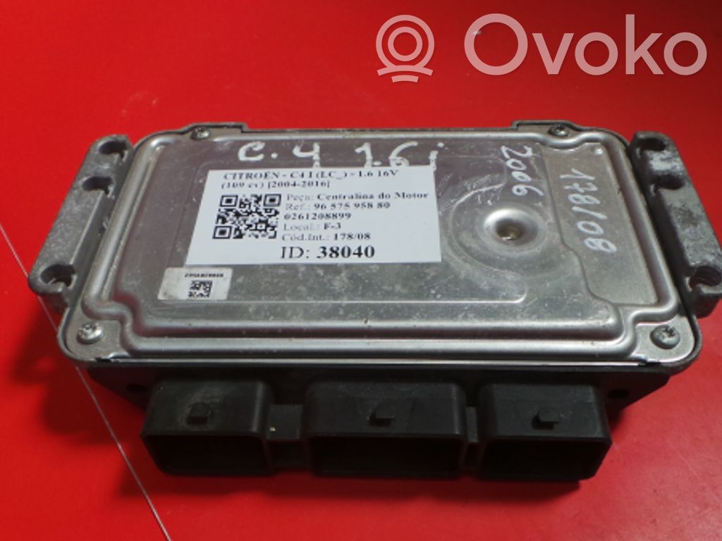 Engine control unit/module   NFU,TU5JP4,0261208899,08,178,38040,9657595880,BOSCH