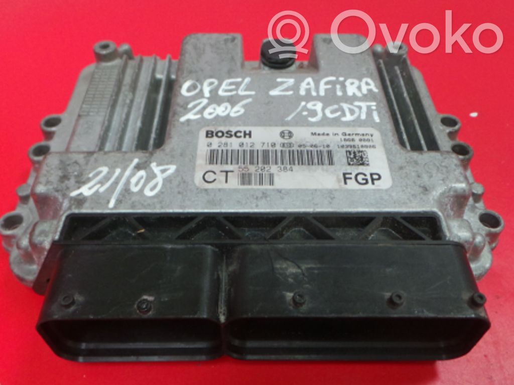 Opel Zafira B Engine control unit/module 