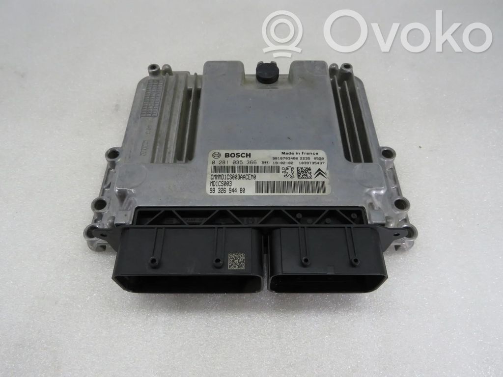 Engine control unit/module   9832694480,0281035366,1039T35437,9818703480,MD1CS003