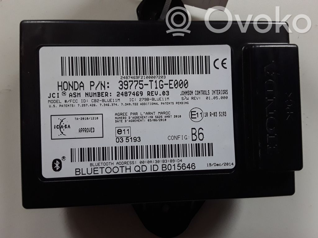 Honda CR-V Bluetooth control unit module 