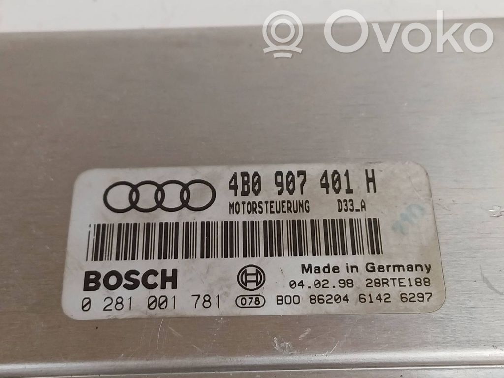 Engine control unit/module   4B0907401H,0281001781