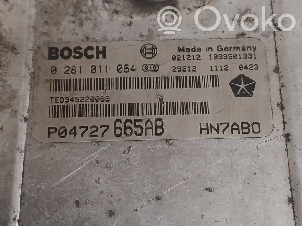 Engine control unit/module   P04727665AB,0281011064