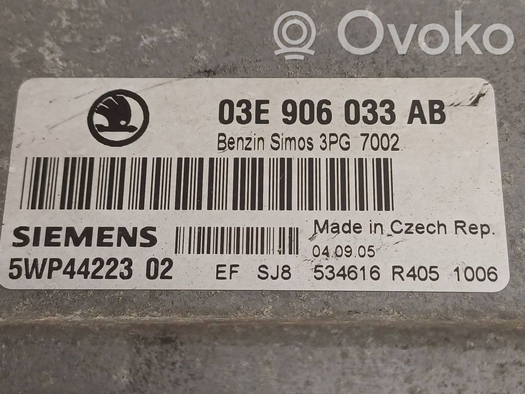 Engine control unit/module   03E906033AB,5WP4422302