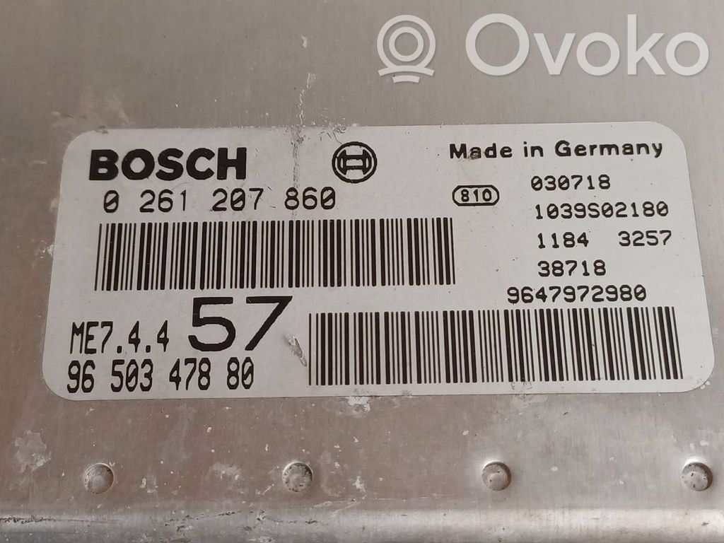 Citroen C3 Pluriel Engine control unit/module 