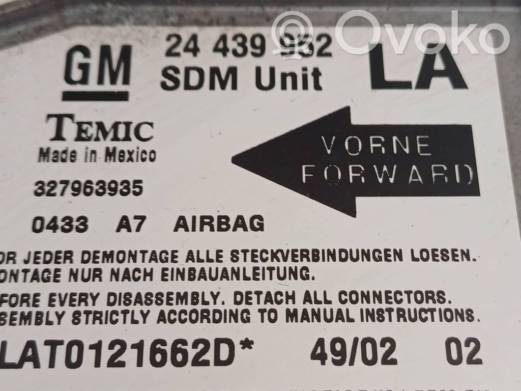 Airbag control unit/module   24439952,327963935,LAT0121662D