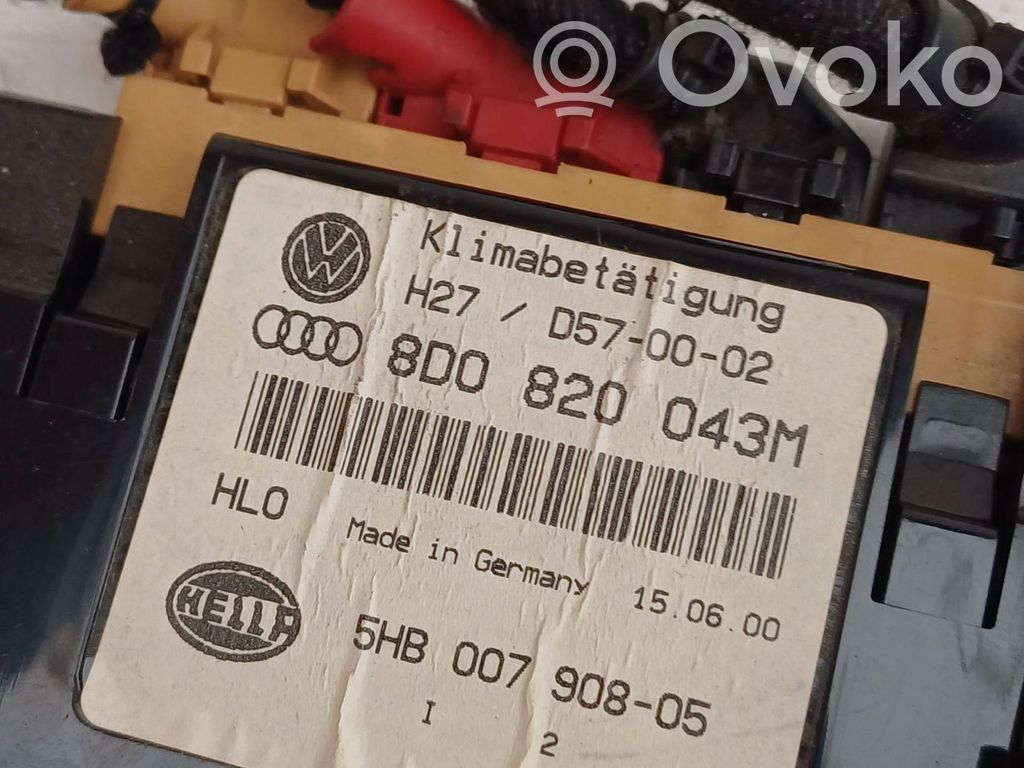 Audi A4 S4 B6 8E 8H Climate control unit 