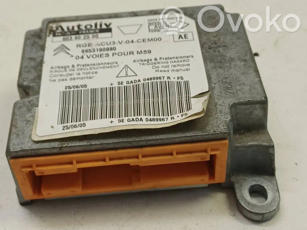 Airbag control unit/module   603602500,9653190880