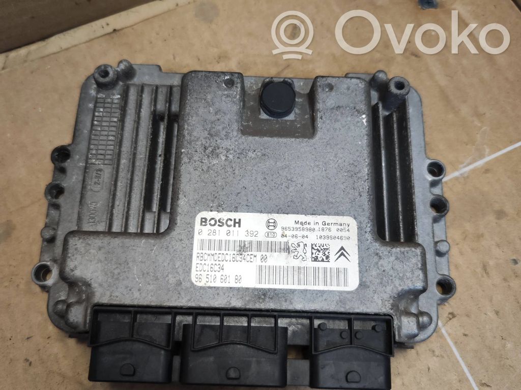 Engine control unit/module   9653958980,9651060180,0281011392