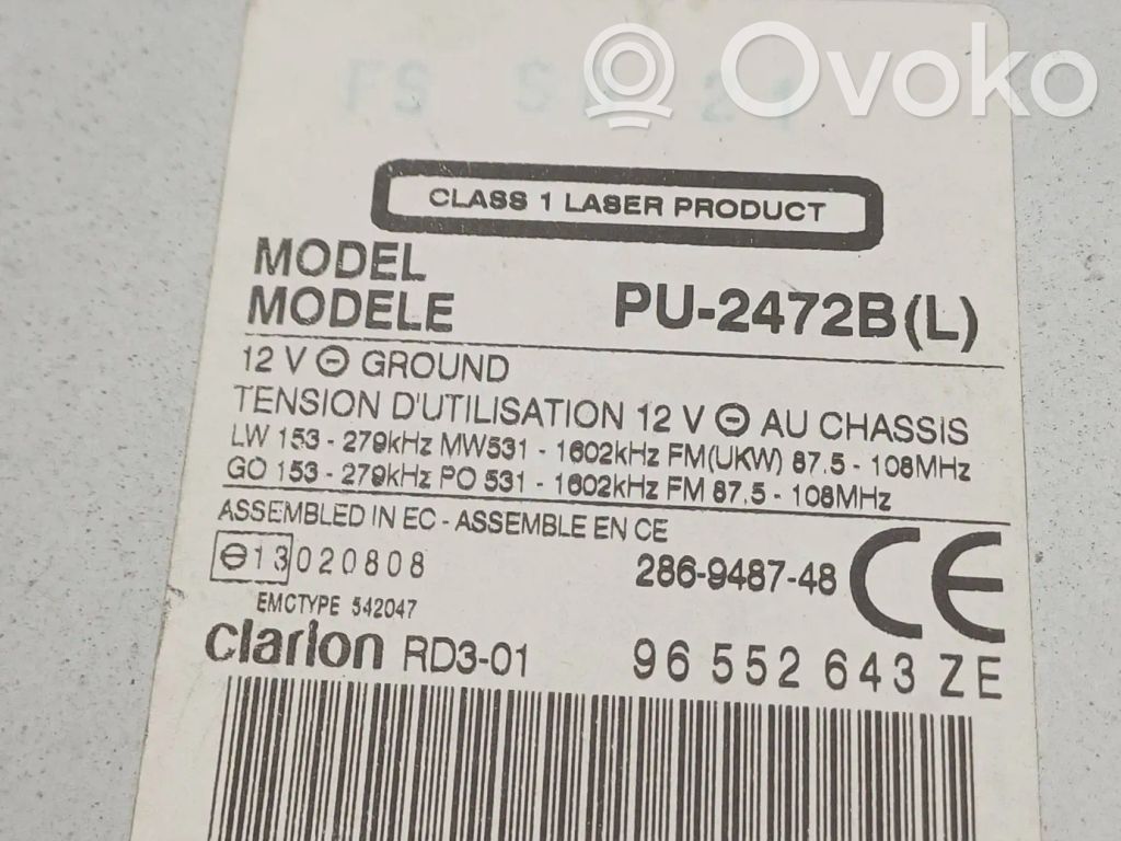 Citroen C5 Radio/CD/DVD/GPS head unit 