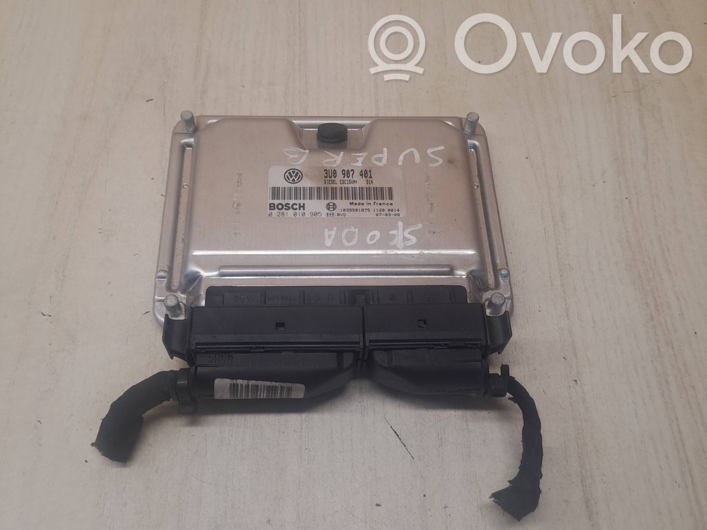 Engine control unit/module   3U0907401,1039S01875,0281010905