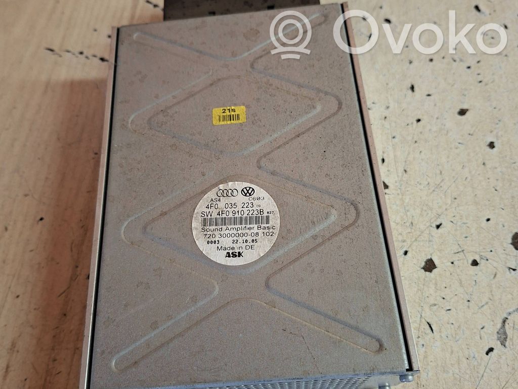 Audi A6 S6 C6 4F Amplificateur de son 