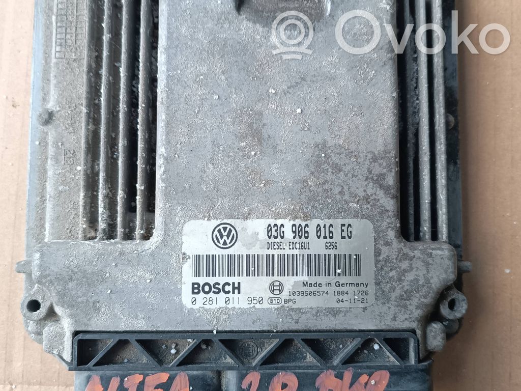 Engine control unit/module   03G906016EG,0281011950,1039S06574