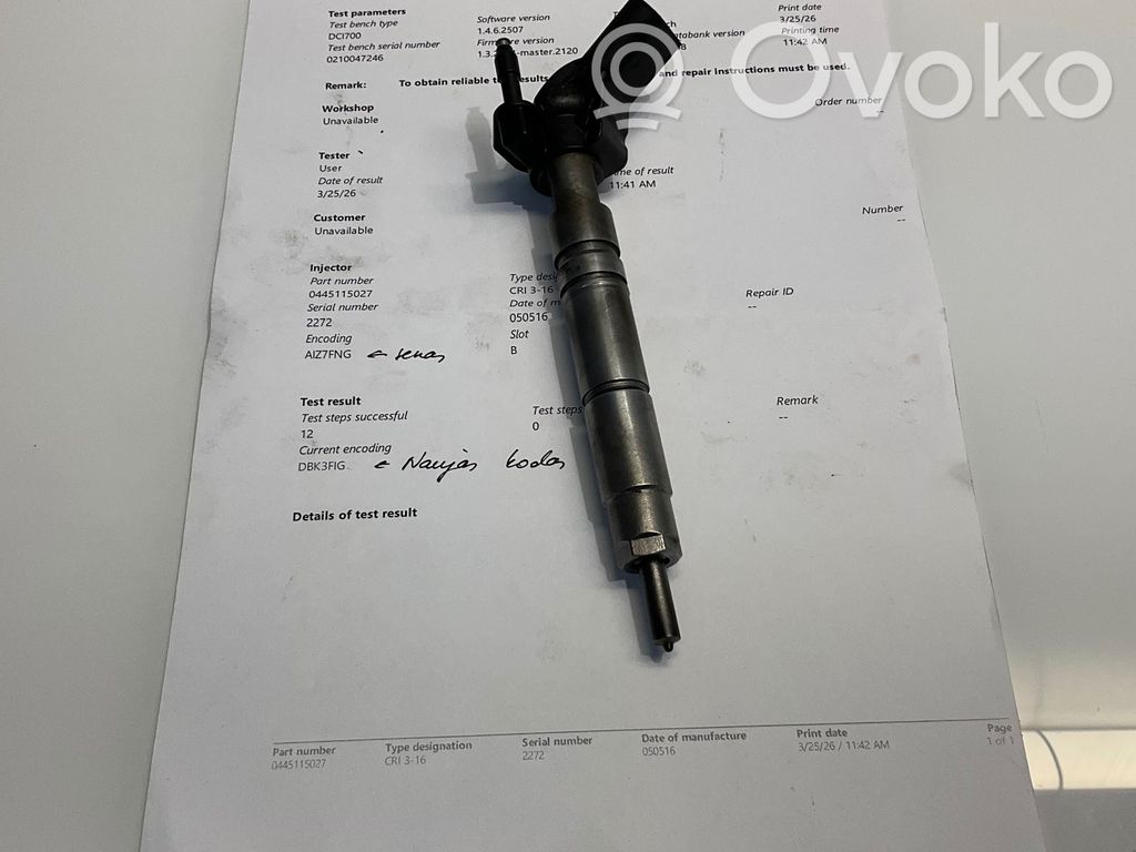 Inyector de combustible   A6420700487,6420700487,0445115
