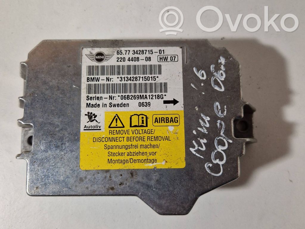 Mini One - Cooper Coupe R56 Module de contrôle airbag 