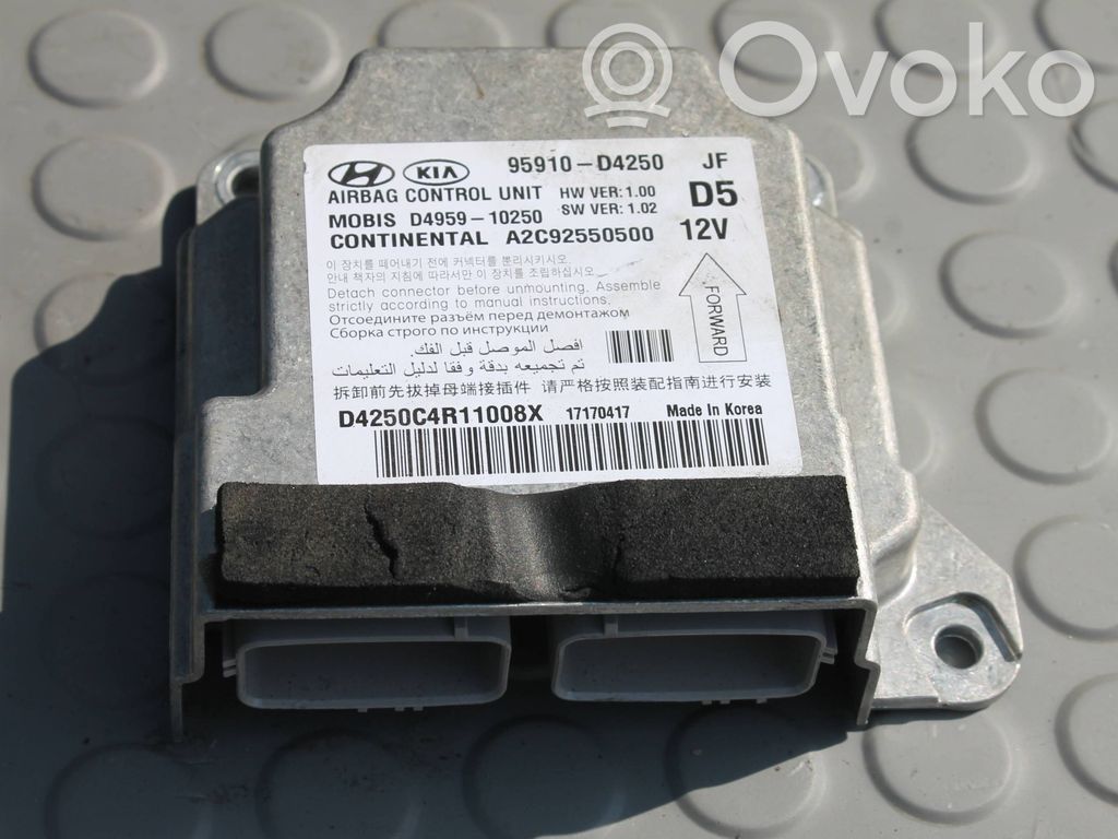 KIA Optima Airbag control unit/module 